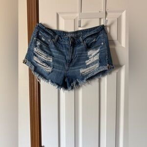 Gant Blue Distressed Denim Shorts